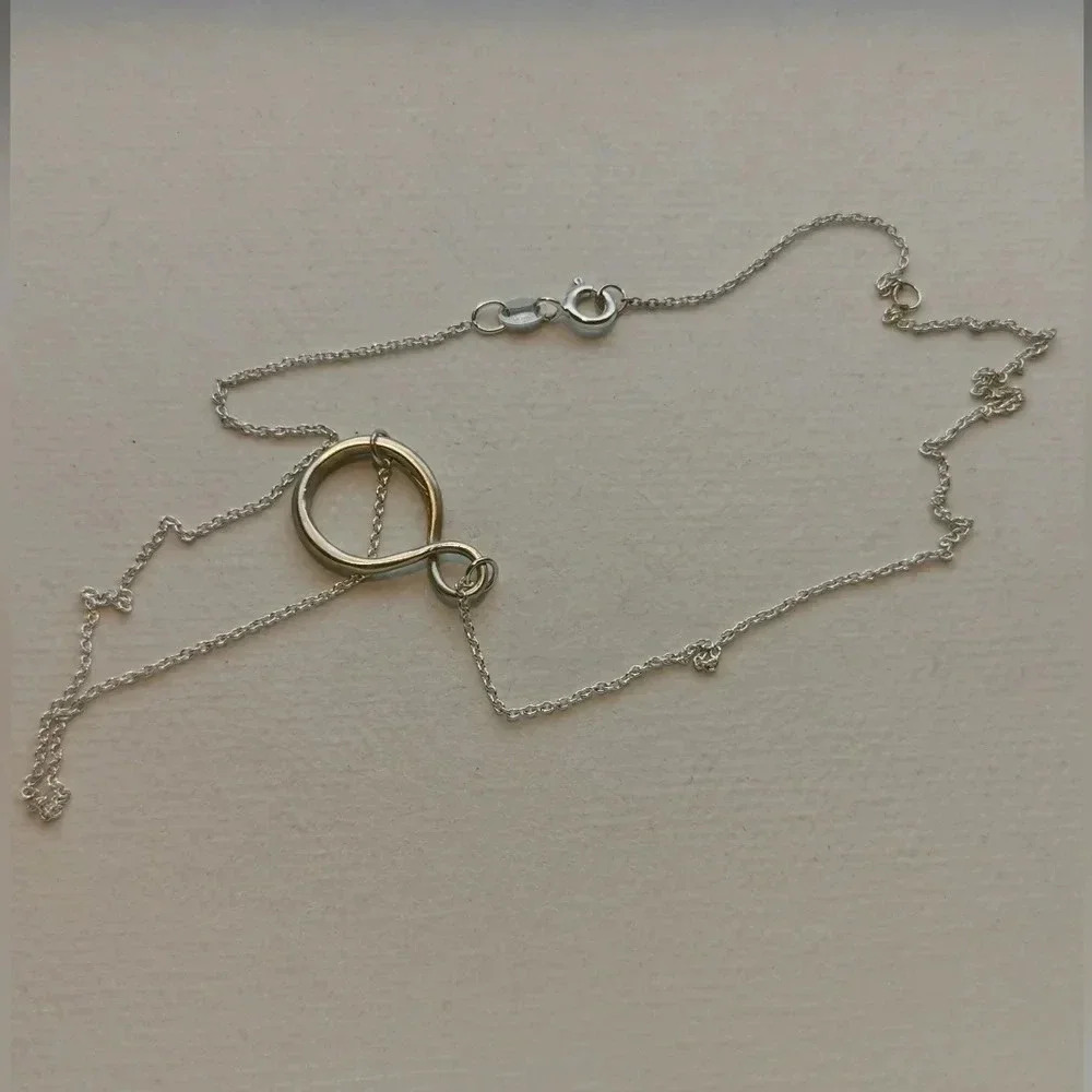 Sterling  loop necklace